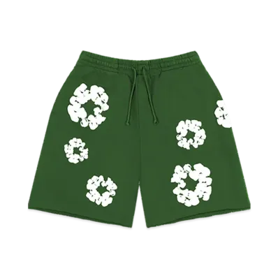 DENIM TEARS Cotton Wreath Sweatshorts "Green"