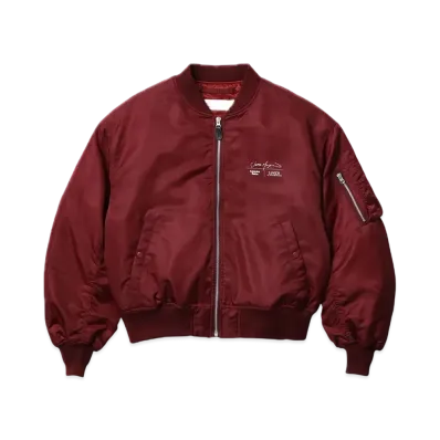 LUKER by NEIGHBORHOOD x Keisuke Baba feat. Jamie Morgan MA-1 Flight Jacket "Burgundy"