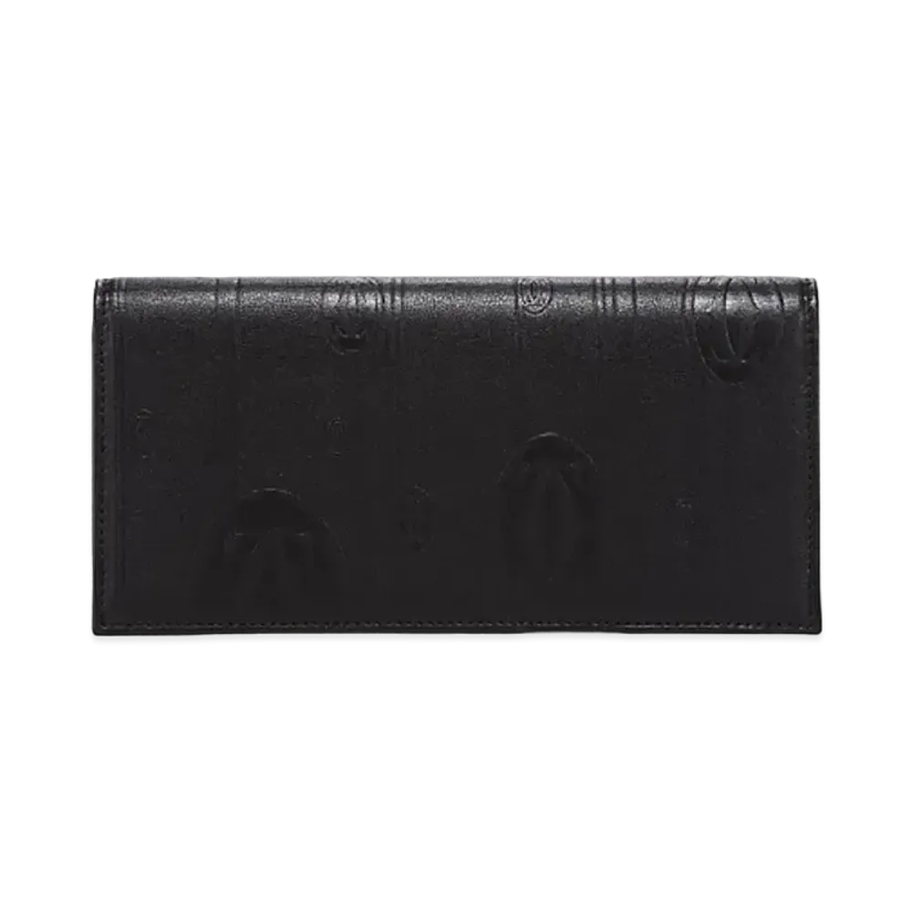 Cartier Leather Long Wallet "Black"