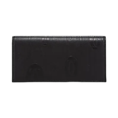 Cartier Leather Long Wallet "Black"