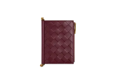 Bottega Veneta Solstice Medium Bi-Fold Wallet "Barolo"