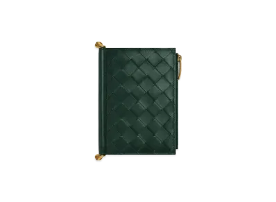 Bottega Veneta Solstice Medium Bi-Fold Wallet "Emerald Green"