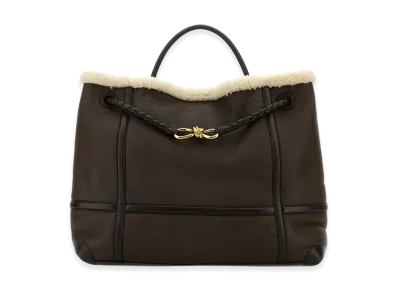 Bottega Veneta Women's Leather Large Andiamo Handbag "Brown"