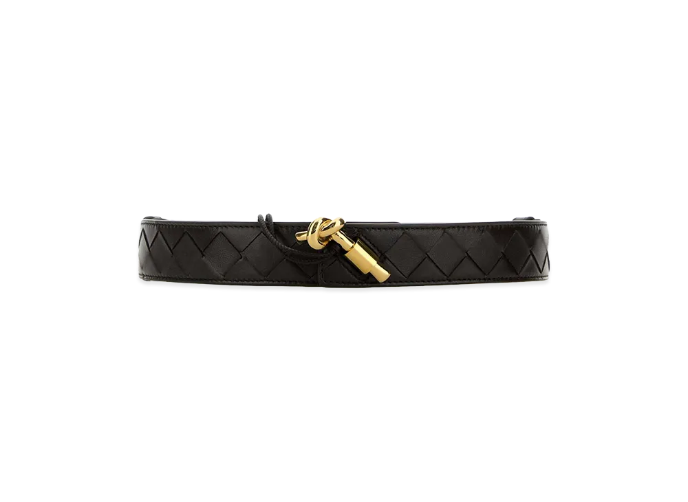 Bottega Veneta Women's Leather Belt "Dark Brown"