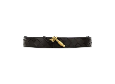 Bottega Veneta Women's Leather Belt "Dark Brown"