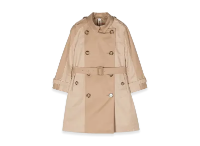 Burberry Kids Trench Coat With Anais Belt "Beige"