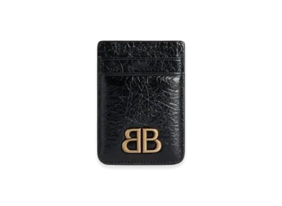 BALENCIAGA Monaco Magnetic Card Holder "Black"