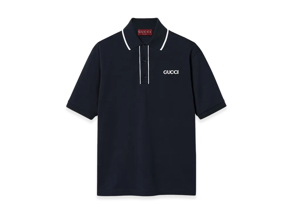 グッチ 'ホースビット'エンブロイダリーポロシャツ 