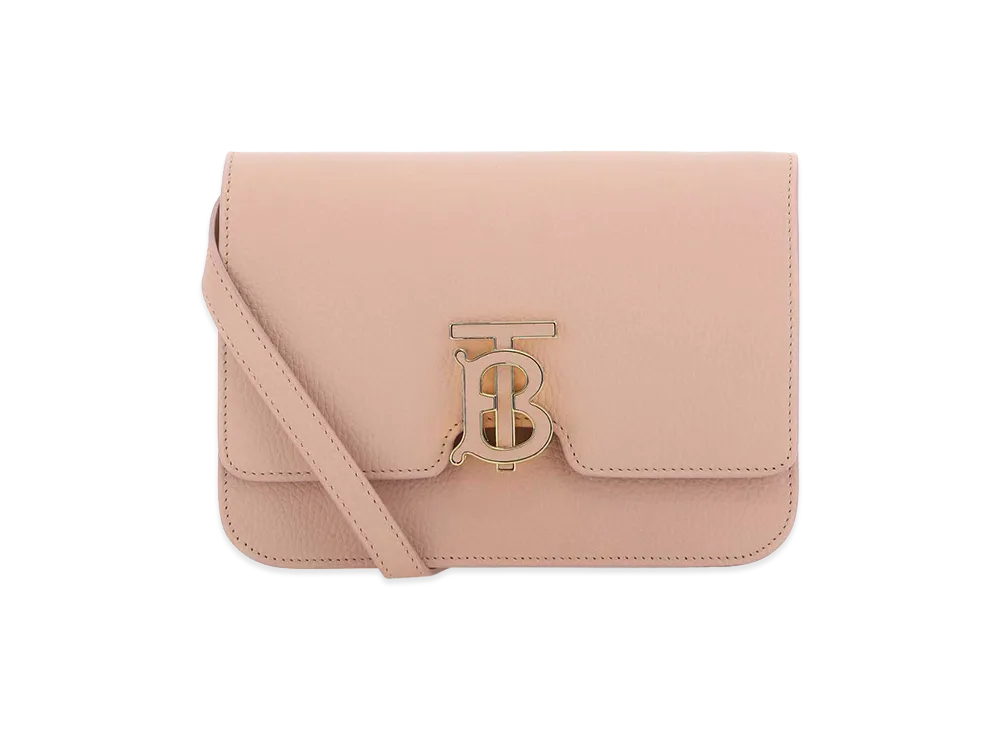 Burberry Women's Leather Small Tb Crossbody Bag "Pink"