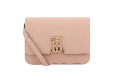 Burberry Women's Leather Small Tb Crossbody Bag "Pink"