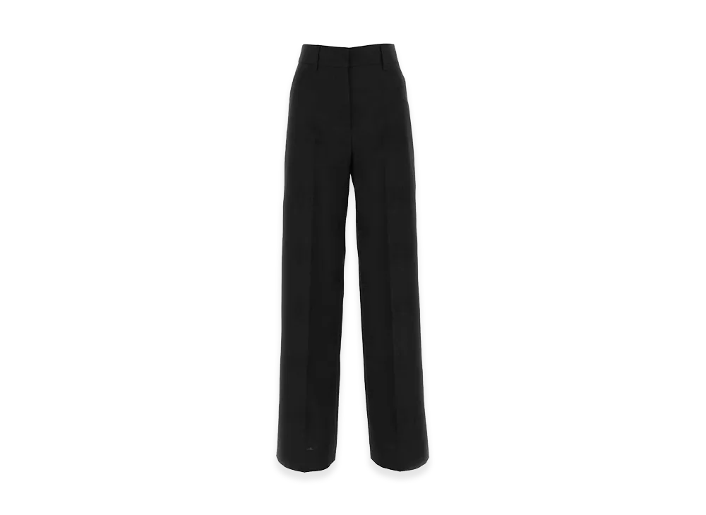 Burberry Women's Wool Blend Wide-Leg Pant "Black"