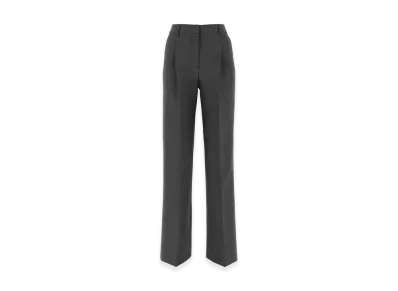 Burberry Women's Wool Wide-Leg Pant "Dark Gray"