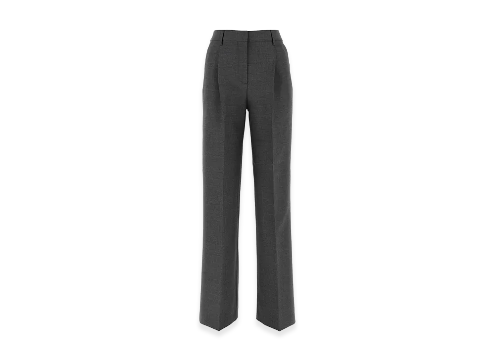 Burberry Women's Wool Wide-Leg Pant "Gray/Dark Grey"