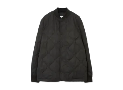 Burberry Men's Quilted Check Nylon Bomber Jacket "Black"
