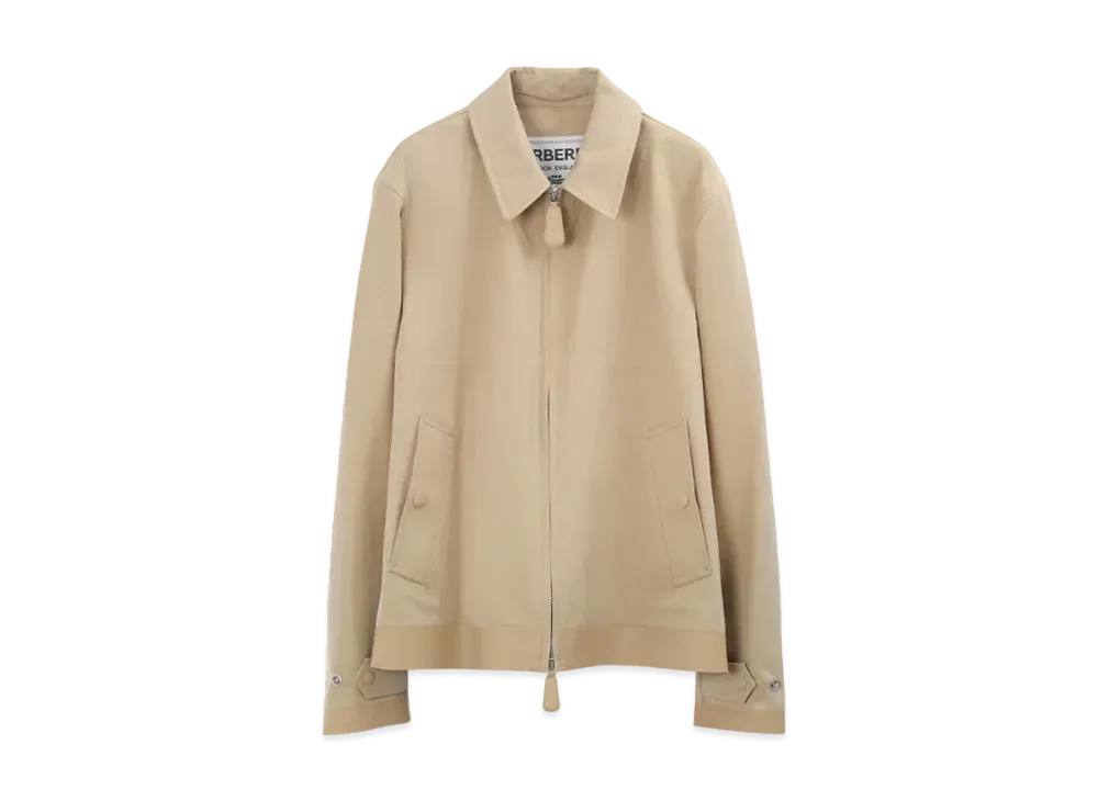 Burberry Men's Bonded Gabardine Harrington Jacket "Modern Honey"