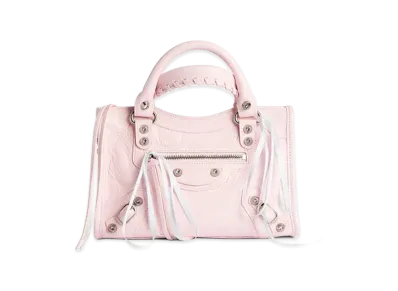 BALENCIAGA Women's Le City Bag Mini "Petal Pink/White Snow"
