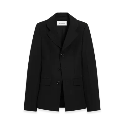 AMI PARIS New Wool Single Breasted Fitted Jacket "Black"