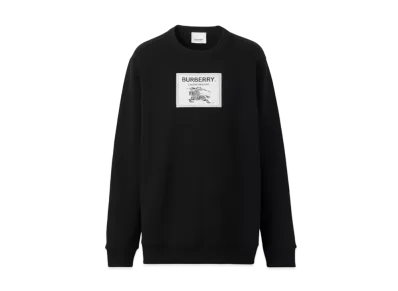 Burberry Men's Prorsum Label Cotton Sweatshirt "Black"