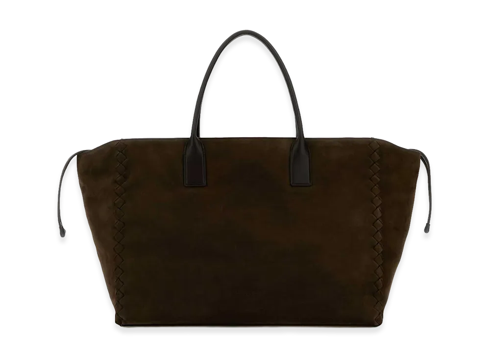 Bottega Veneta Nabuk Large Cabat Shopping Bag "Dark Brown"