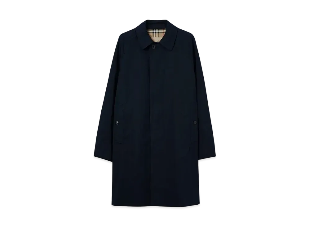 Burberry Men's Mid Length Camden Heritage Car Coat "Coal Blue"