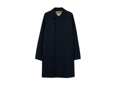 Burberry Men's Mid Length Camden Heritage Car Coat "Coal Blue"