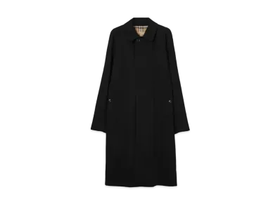 Burberry Men's Long Camden Heritage Car Coat "Black"
