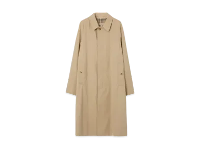 Burberry Men's Long Camden Heritage Car Coat "Honey"