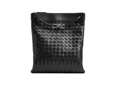 Bottega Veneta Flat Andiamo Messenger "Black"