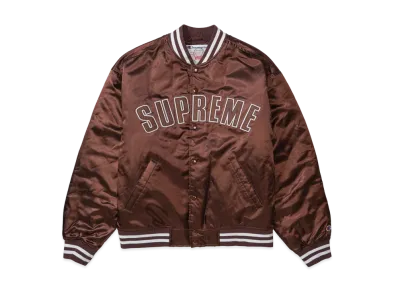 Supreme x Champion Satin Varsity Jacket "Brown"