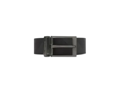 Burberry Reversible Check Belt "Charcoal/Graphite"