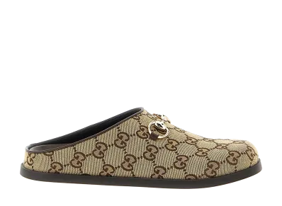 GUCCI Women's Horsebit Sabot "Beige"