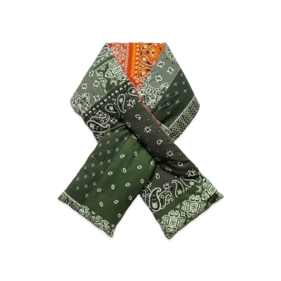 KAPITAL Flannel Bandanna Reversible Muffler "Khaki"