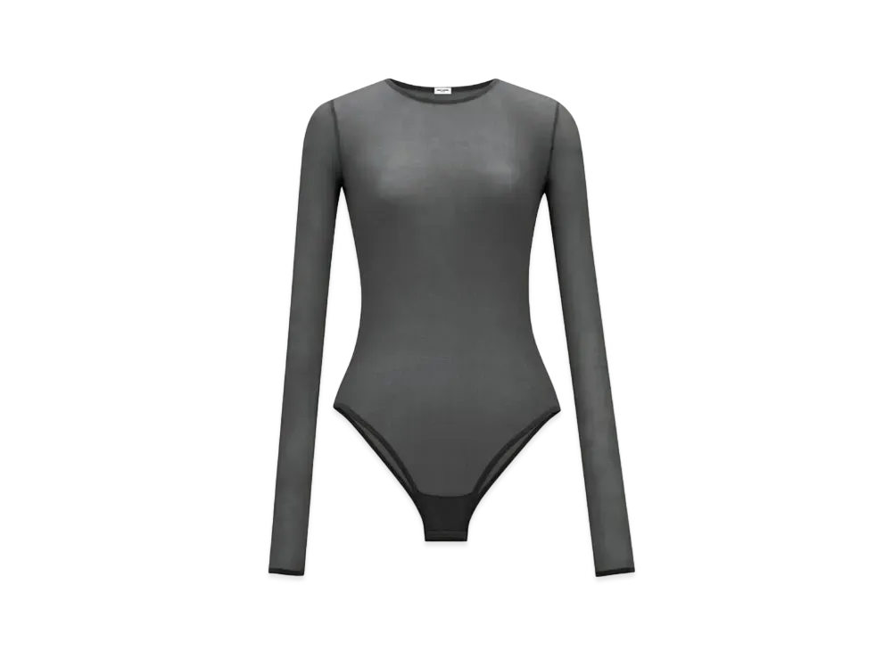 Saint Laurent Women's Bodysuit in Stretch Jersey "Black"
