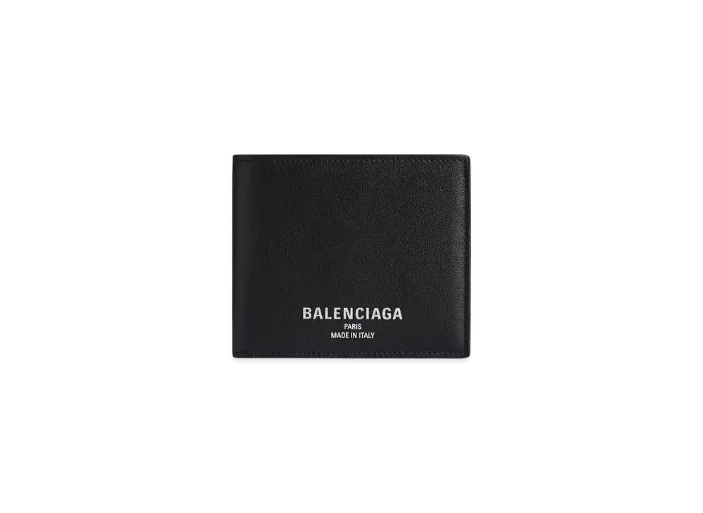 BALENCIAGA Credit Square Folded Wallet "Black"