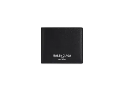 BALENCIAGA Credit Square Folded Wallet "Black"