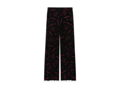 BALENCIAGA Handrawn Bows Elastic Pants "Black"