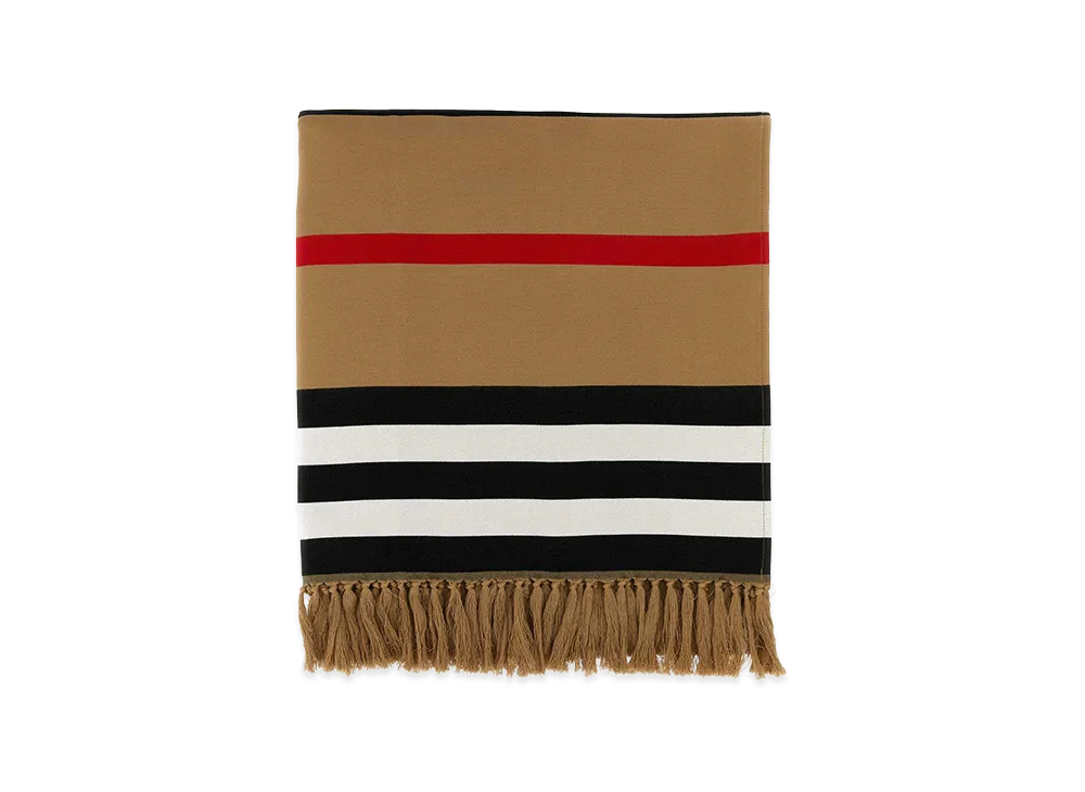 Burberry Embroidered Cotton Blanket "Beige"