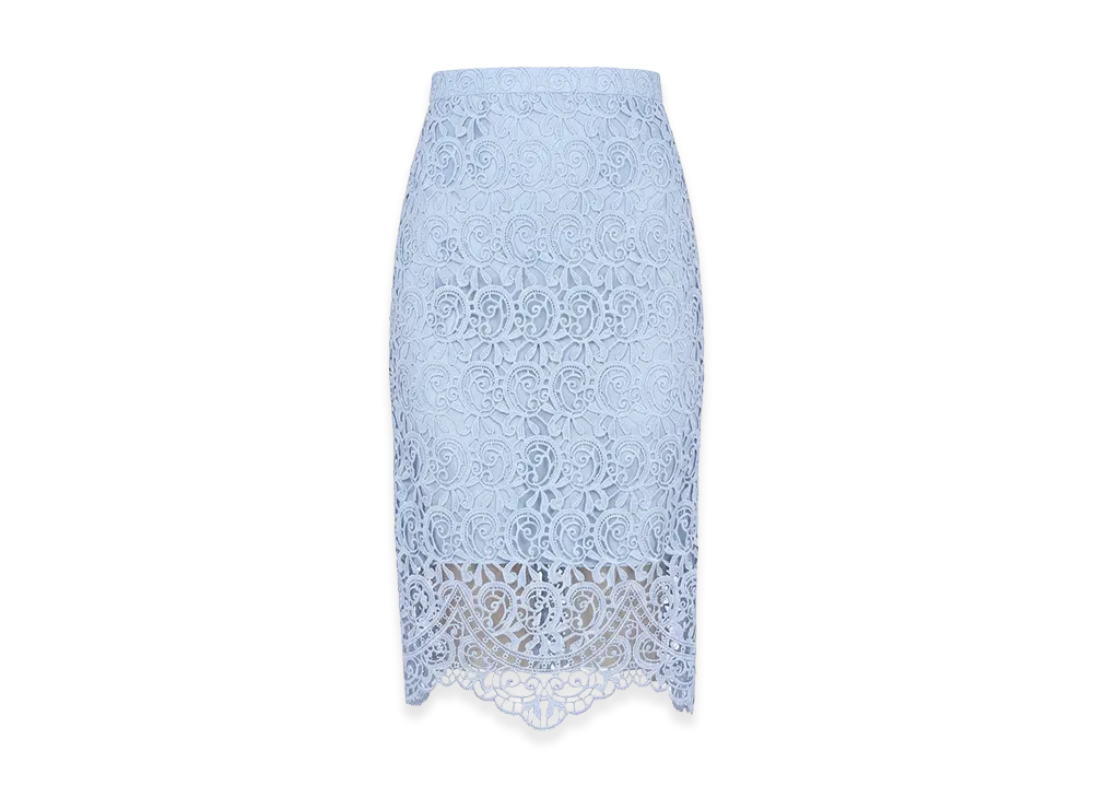Burberry Women's Midi Skirt "Azure"