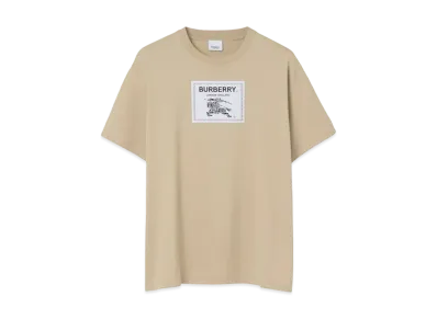 Burberry Men's Prorsum Label Cotton Oversized T-shirt "Soft Fawn"