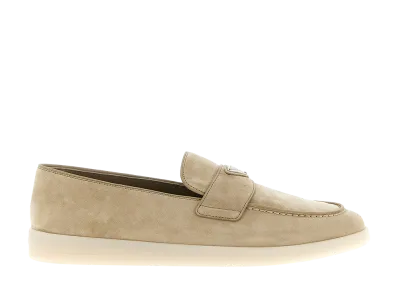 PRADA Suede Loafers "Sand"