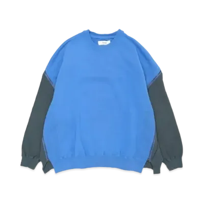 FACETASM Waffle Knit Zip Sweat "Light Blue"