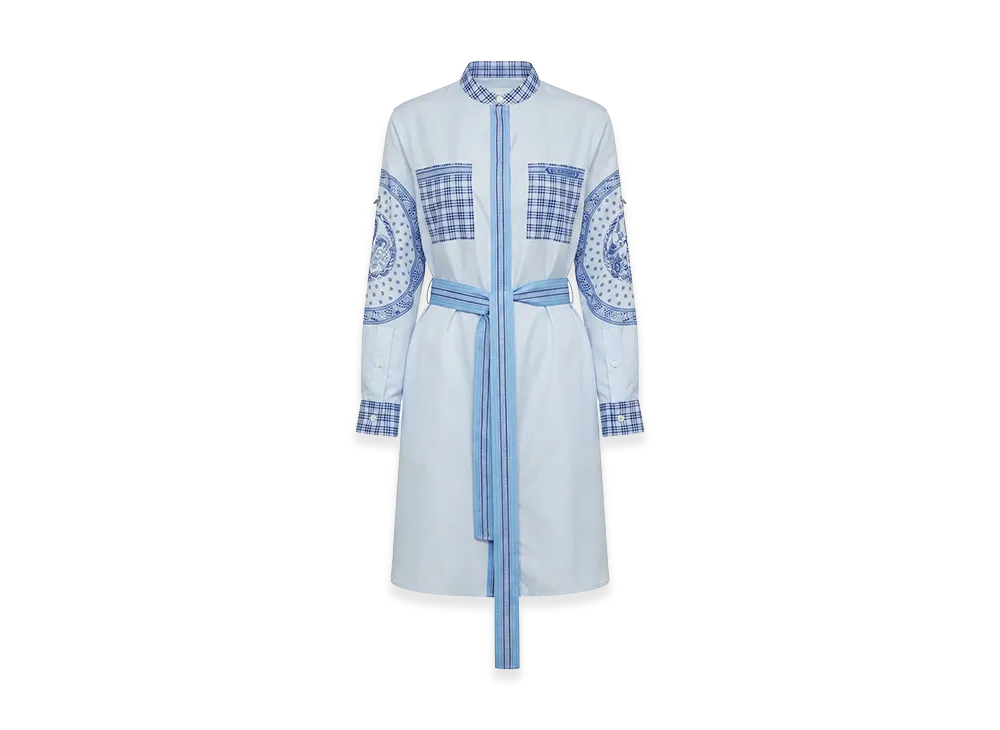 Burberry Women's Silk Chemisier Dress "Blue"