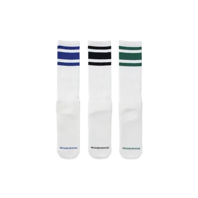 NEIGHBORHOOD Classic 3Pac Socks "White"