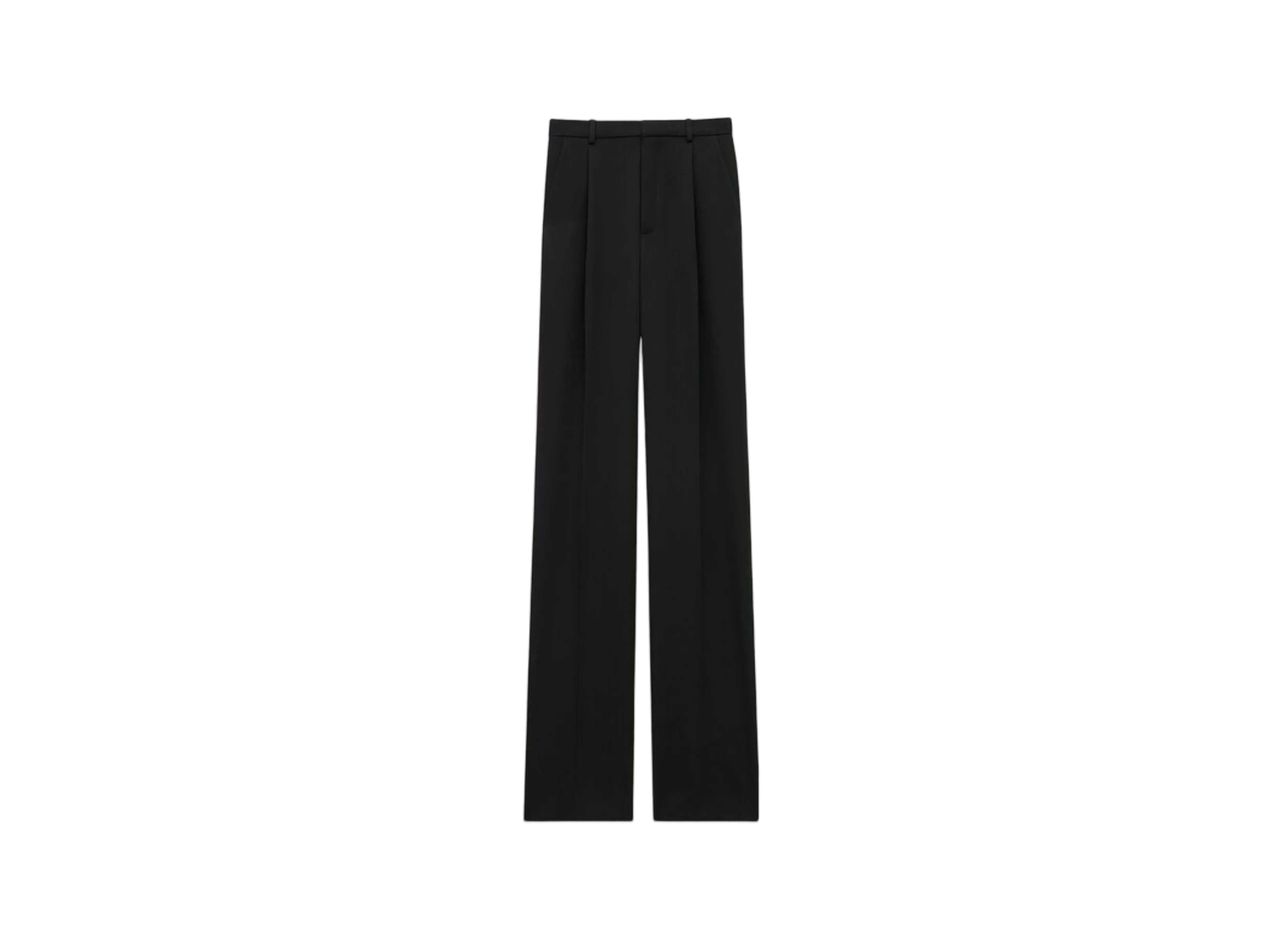 Saint Laurent Women's Pants in Grain de Poudre "Black"