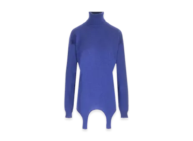Saint Laurent Women's Cashmere Turtleneck "Blue"