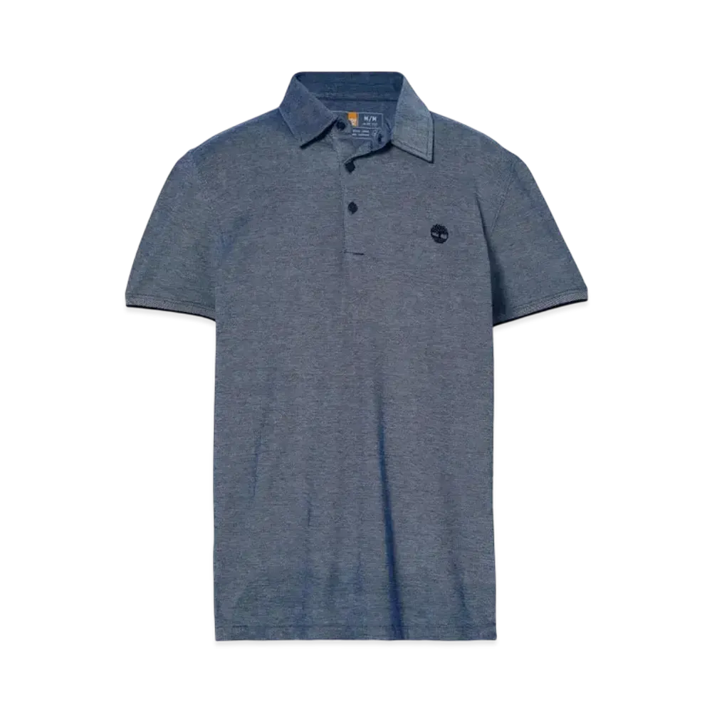 Timberland Men's Short Sleeve Oxford Polo Shirt "Dark Sapphire"