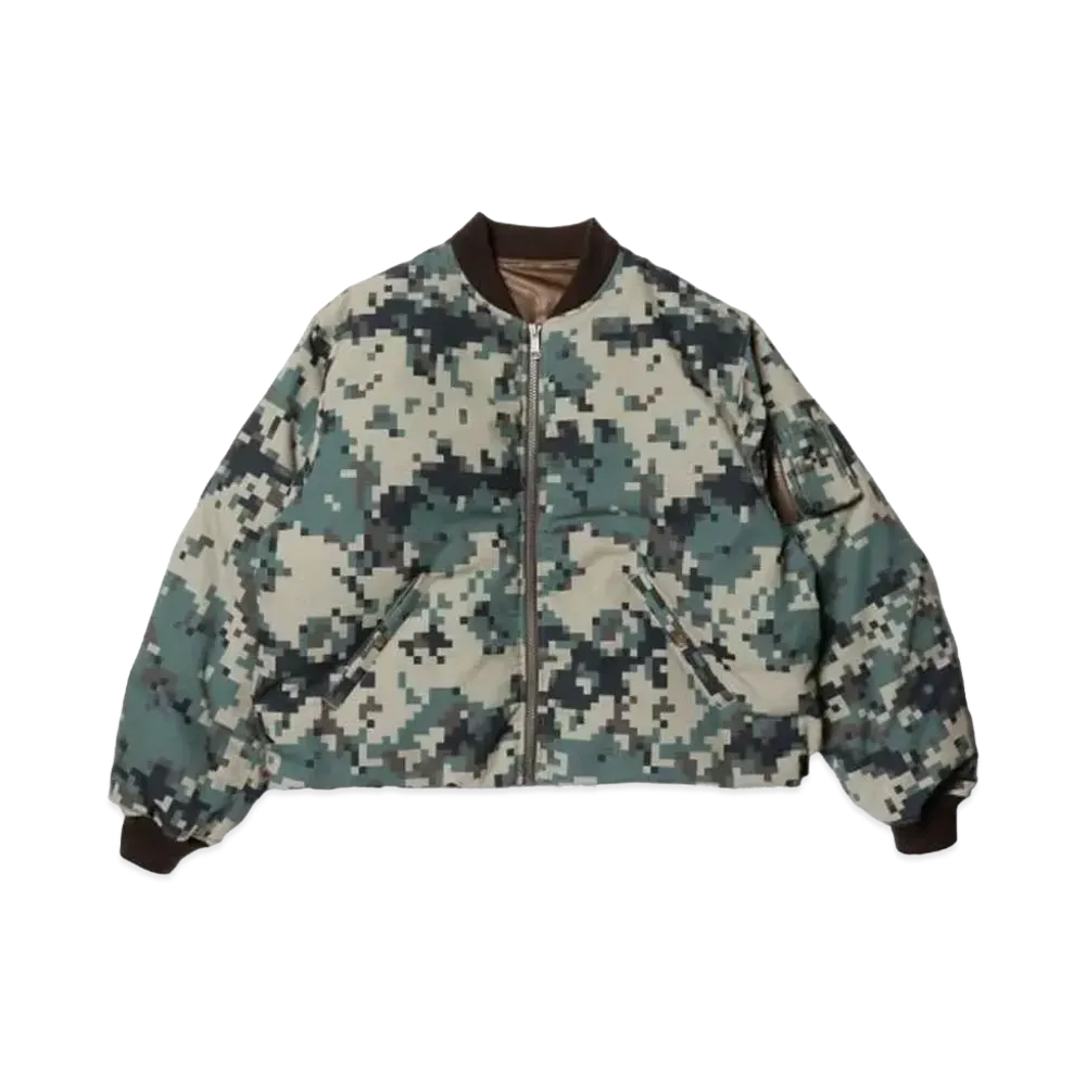 BEAMS Reversible Down Flight Jacket "Olive"