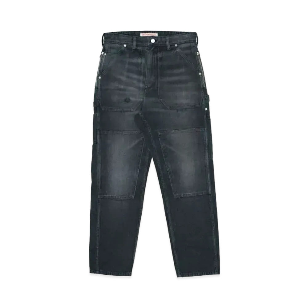 Richardson Distressed Duck Canvas Work Pants "Black"