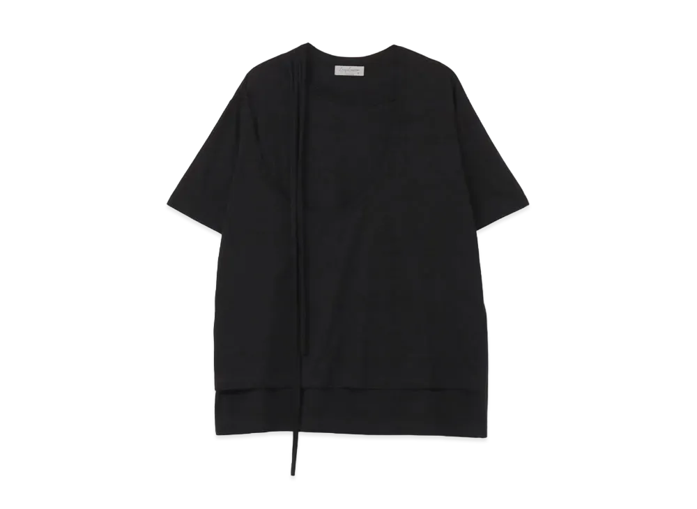 Yohji Yamamoto Pour Homme 30/-CORMA LAYERED SHORT SLEEVES "Black"