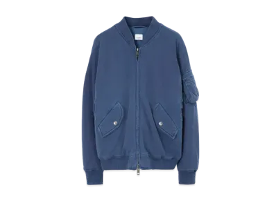Burberry Men's Cotton Bomber Jacket "Muted Naby"